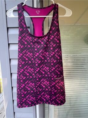 Champion Black & Pink Geometric Racerback Tank